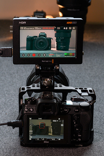 Z 6 with BMD Video Assist 12G Recorder